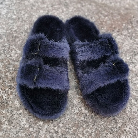 100 percent mink fur slides - Picture 1 of 5
